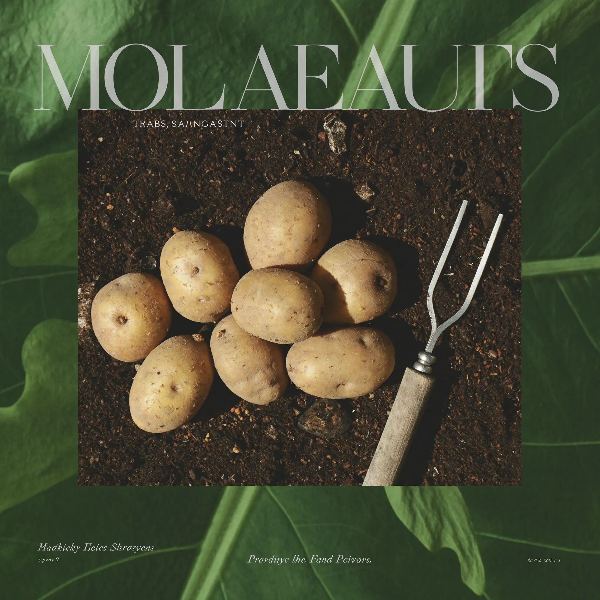 Potatoes growing in a garden